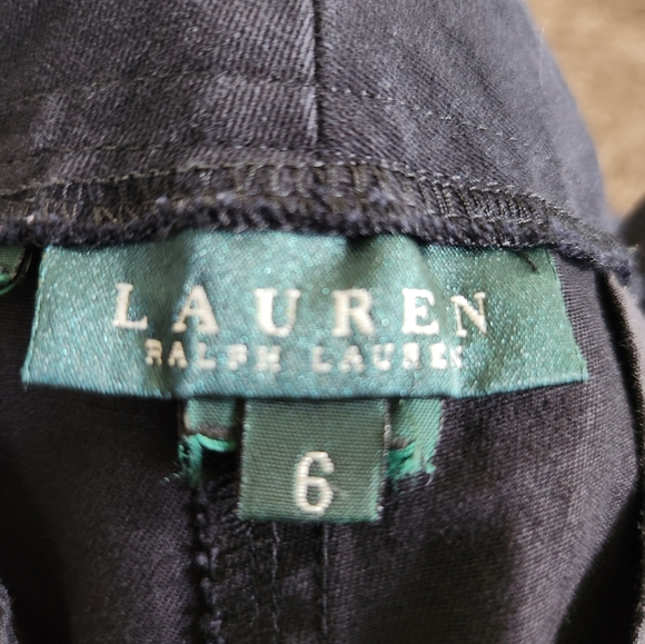 Ralph Lauren Shorts Black Women's Size 6 Silver Snaps - Picture 7 of 11